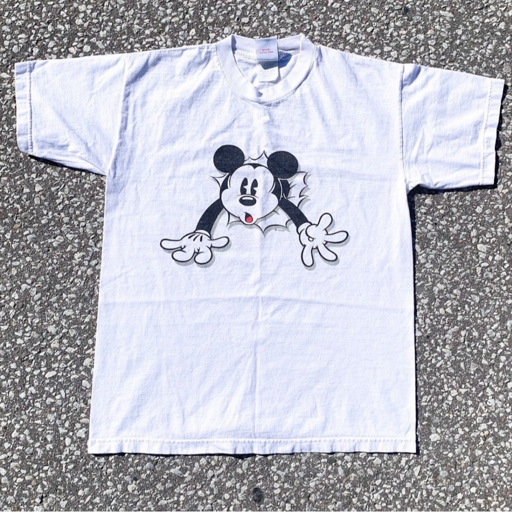 Mickey Mouse Breakthrough 1990s Disney Double Sided Mickey & Co Tee Men’s (L)